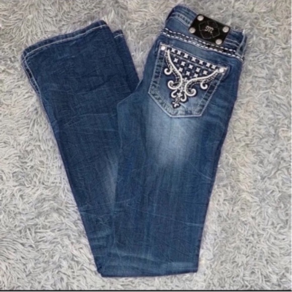 Like New!! Miss Me Jeans Signature Rise Boot Cut Size 27 - Picture 5 of 11
